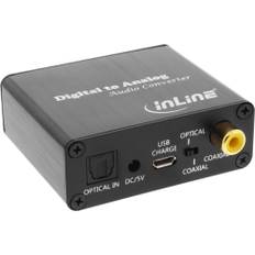 InLine Audio DA-Wandler - Toslink & Cinch Eingang zu Cinch Stereo Ausgang - USB