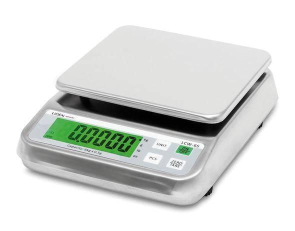 Rustfri præcisionsvægt LCW-6S, kap. 6 kg, graduering 0,5 g