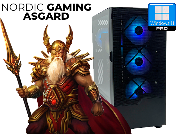 Nordic Gaming Asgard Odin V6 Gaming PC | Ryzen 7 9800X3D 32GB RX 9070 XT 2TB W11P --> På lager, levering hos dig 13-10-2026