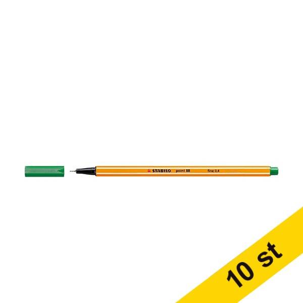 Fineliner Point 88 | Stabilo | mörkgrön | 10st