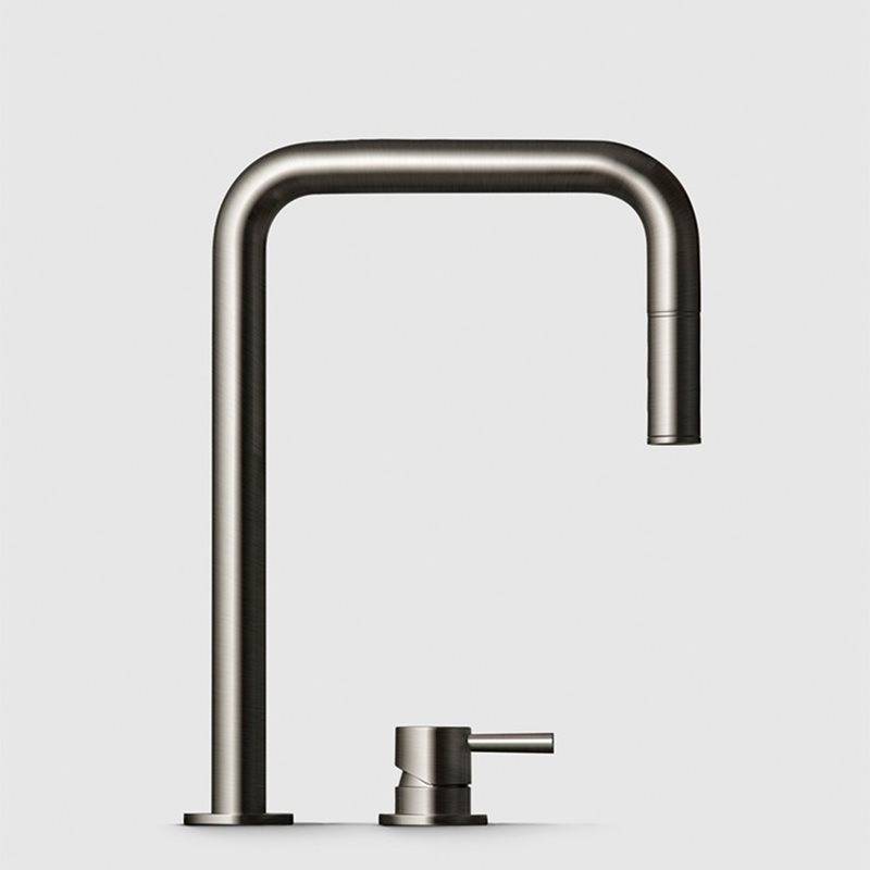 Köksblandare Tapwell EVO098 med Utdragbar Pip 2-håls Borstad Nickel