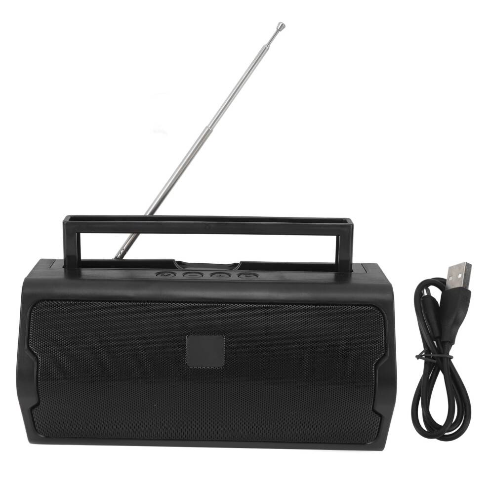 Moderne AM FM transistorradio med udtrækkelig antenne, dobbelte højttalere, FM automatisk stationssøgning, batteridrevet, trådløs forbindelse,