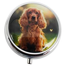Pilleæske Populære Hunde Rund Metal Pilleboks COCKER SPANIEL