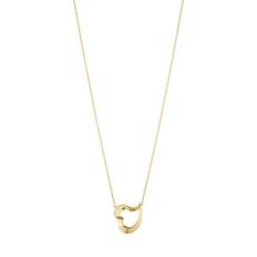 Georg Jensen Hearts of Georg Jensen 18ct Yellow Gold Love Leaf Heart Necklace 20001068