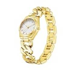 CIVO Damen Uhr Edelstahl Analog Armbanduhr Einfach Wasserdicht Quarz Damenuhr Elegant Geschenke für Frauen, Guld 3001, Standard, armband