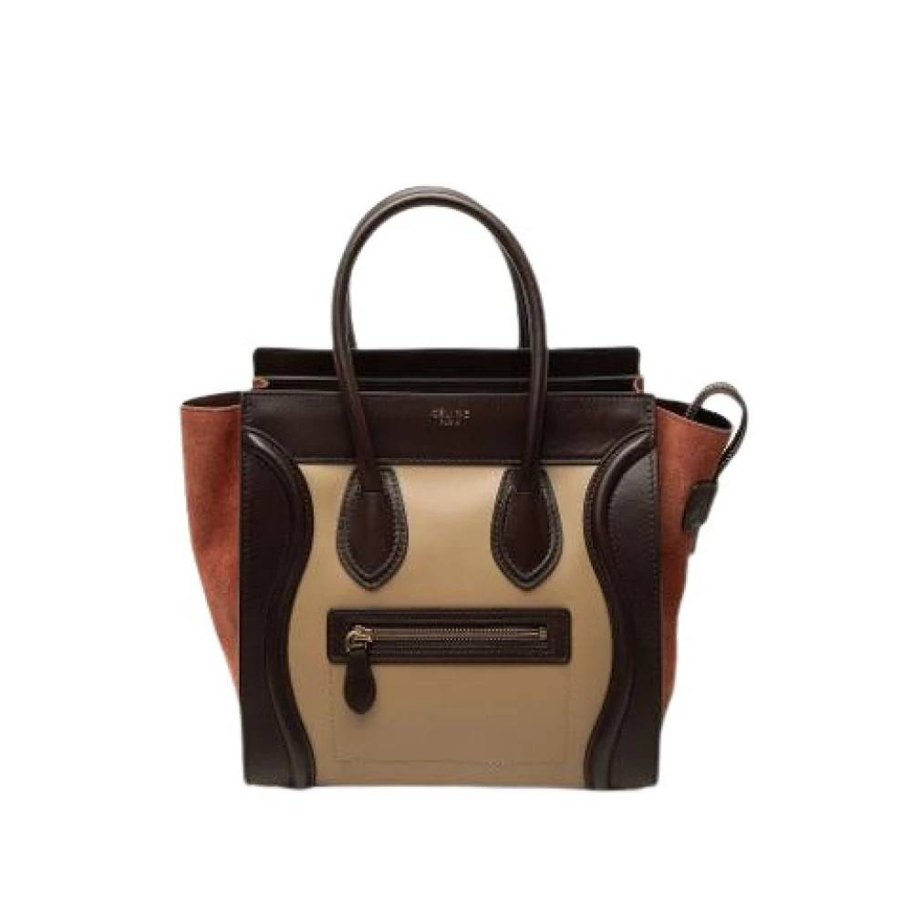 Celine Vintage Pre-owned Luggage Tote - Vintage - Dame - Beige - ONE SIZE - Læder