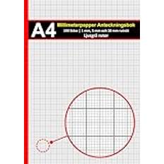 A4 Millimeter Grafpapper Anteckningsbok | Millimeterpapper | 1 mm, 5 mm och 10 mm rutnät: 100 sidor | Ljusgrå rutor | Perfekt för precisionsritningar, grafer och diagram