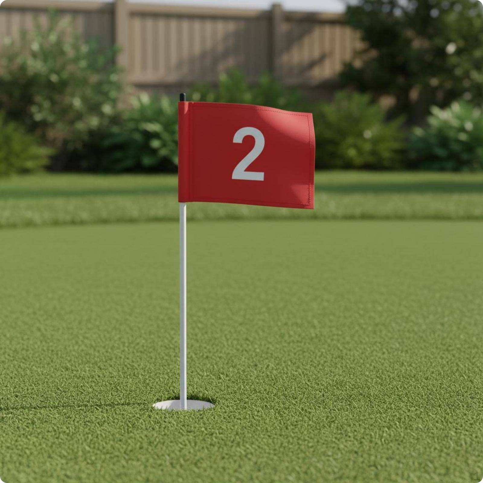 Putting Green Flagga Träning Vermilion Golfstångshylsa Nr 2 Röd