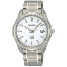 Seiko Solar Titanium White Dial Men’s Watch SNE139P1