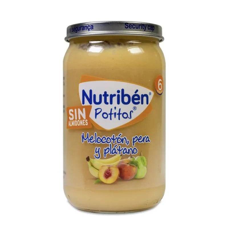 Nutriben Pesca, Pera e Banana Barattolo 235g — Alimento per bambini