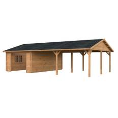 Palmako garage Roger bruntrykimprægneret 19+33,2 m²