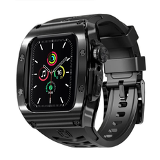 Shellbox Apple Watch 44mm 2023 Armband Silikon Metal - Svart
