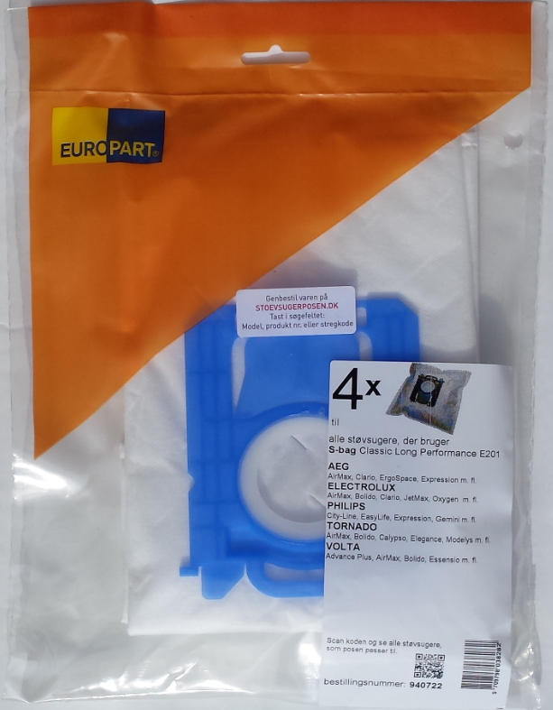 Electrolux støvsugerposer S-Bag Long Performance. (uoriginal)