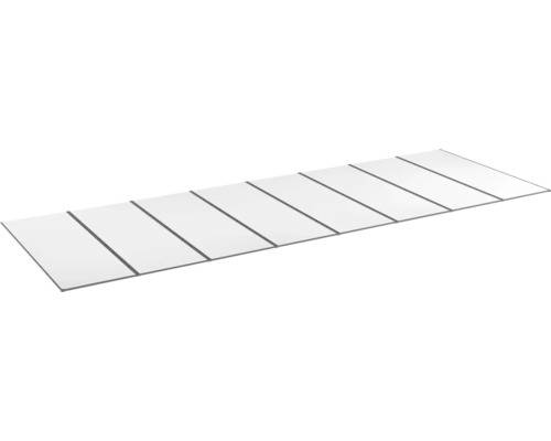 Kanalplasttak komplett HALLE Isolux bärande profiler opal 16x1050x3000 mm 8st skivor