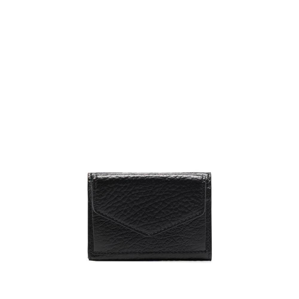 Maison Margiela Sort læder Tri-fold Kortholder Pung - Accessories - Herre - Sort - ONE SIZE - Læder