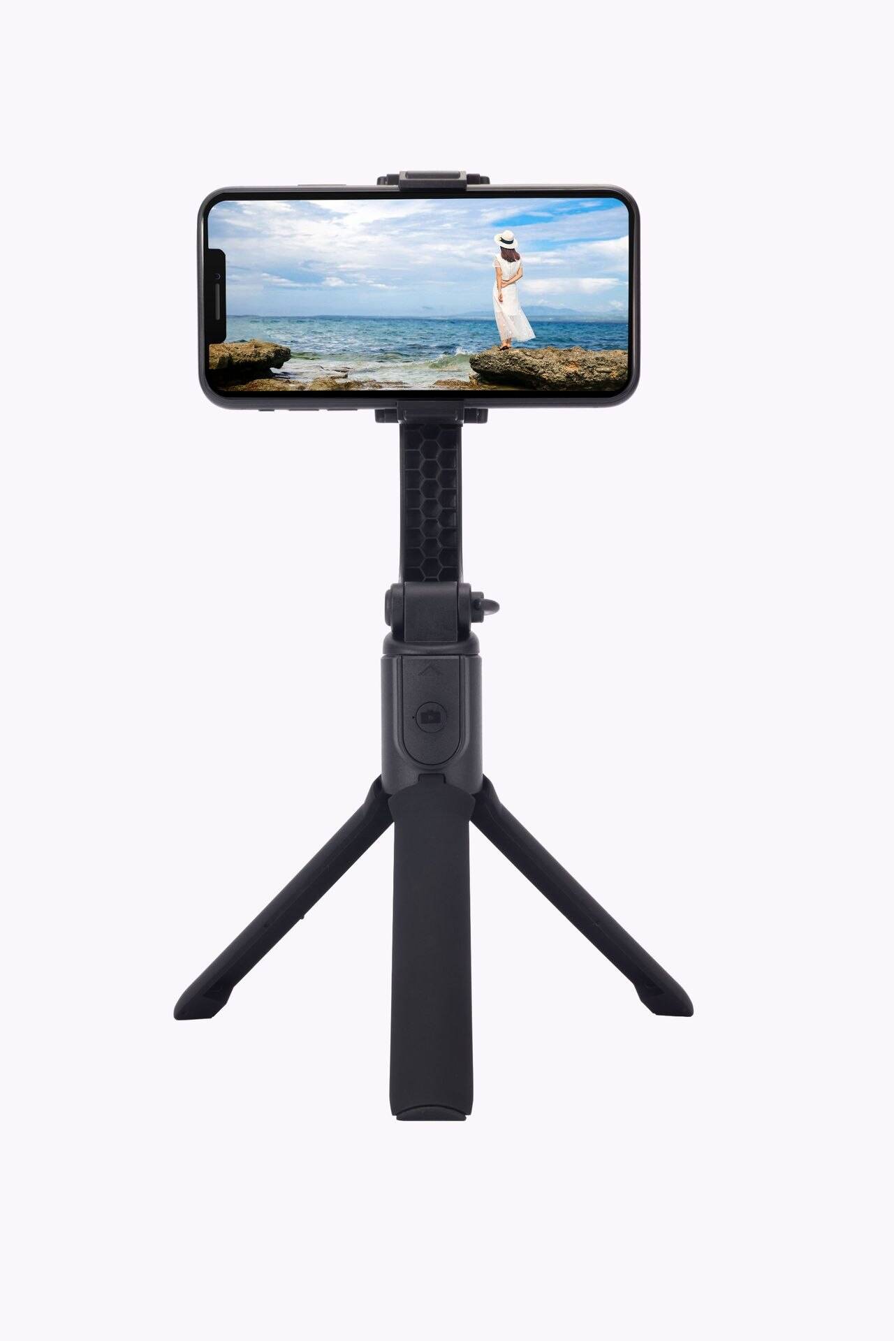 Selfie stick stativ smartphone gimbal bluetooth justerbar 2-- axel stabilisator för telefon xiaomi iphone samsung