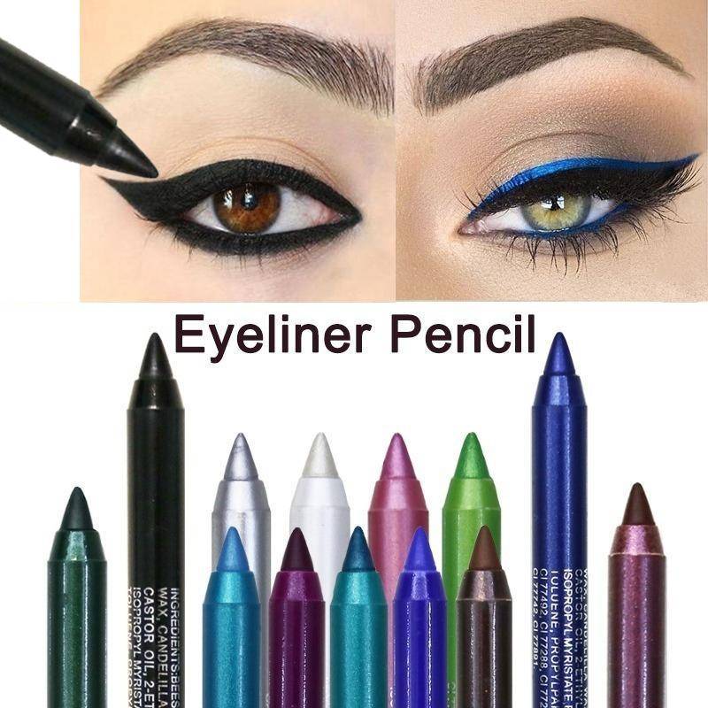 Multi Color Gel Eyeliner, 4-i-1, färgad eyeliner, ögonskugga och ögonbrynspenna, vattentät och långvarig