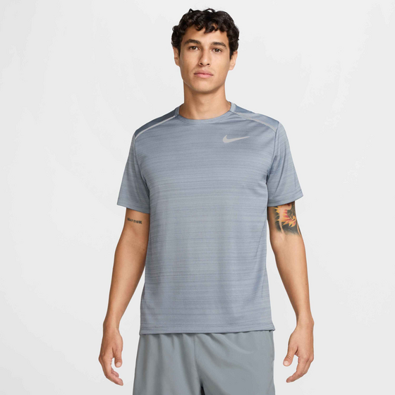 Nike Men's Short-sleeve Running Top Miler Löparkläder Cool Grey - Medium