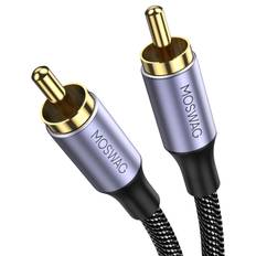 MOSWAG RCA Male to RCA Male Coaxial Digital Cable Subwoofer Cable Coaxial Digital Audio Coaxial Cable Suitable for Home 1m Theater, HDTV, Subwoofer,