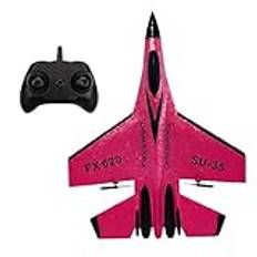 BuyWeek RC Plane, SU35 2-kanals RC flygplan fast vinge segelflygplan modell fjärrkontroll flygplan med ljus för vuxna barn nybörjare(röd)