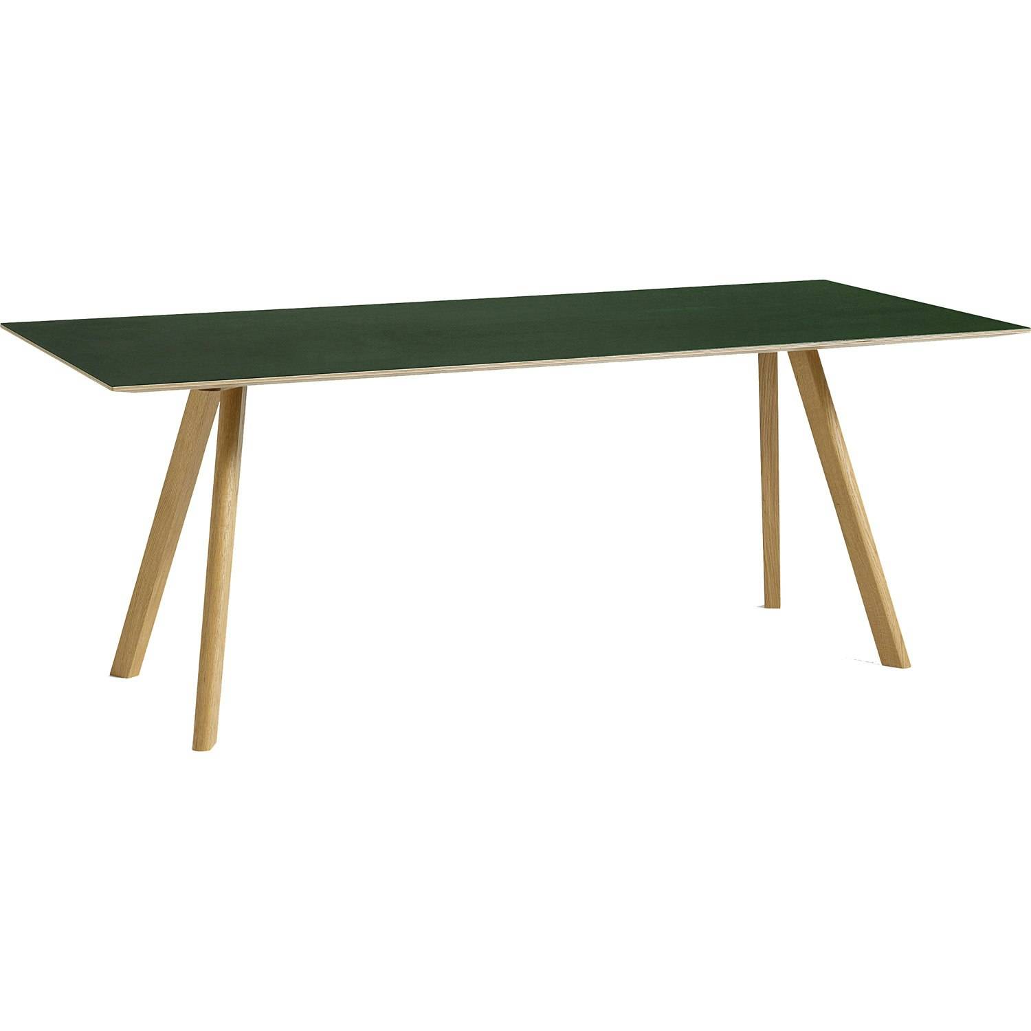Hay Cph 30 2.0 Bord 90x200 Cm Vandbaseret Lakeret Eg / t - Spisebord & Barbord Linoleum Grøn - AE827-A537-AR09.