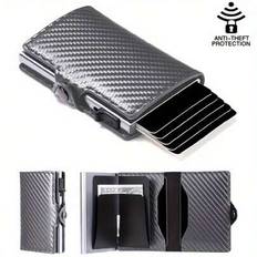 Hot Pop Up Credit Card Wallet, RFID Blocking Credit Card Holder For Men, Cool Wallets For Men In Carbon Wallet Design, Compact Card Holder Wallet For - Multicolor - Multi-size