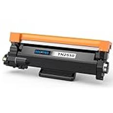 DogePro TN2510 TN-2510 toner, kompatibel med Brother TN2510, upp till 3000 sidor, för HLL2400DWE-skrivare, HLL2445DW, DCPL2620DW, DCPL2660DW, DCPL2665DW, MFCL2800DW, MFCL2827DWXL, MFCL2835DW