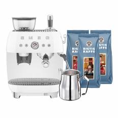 Smeg EGF03WHEU Manuel espressomaskine Inkl. Mælkekande & 1,5kg Rigtig Kaffe