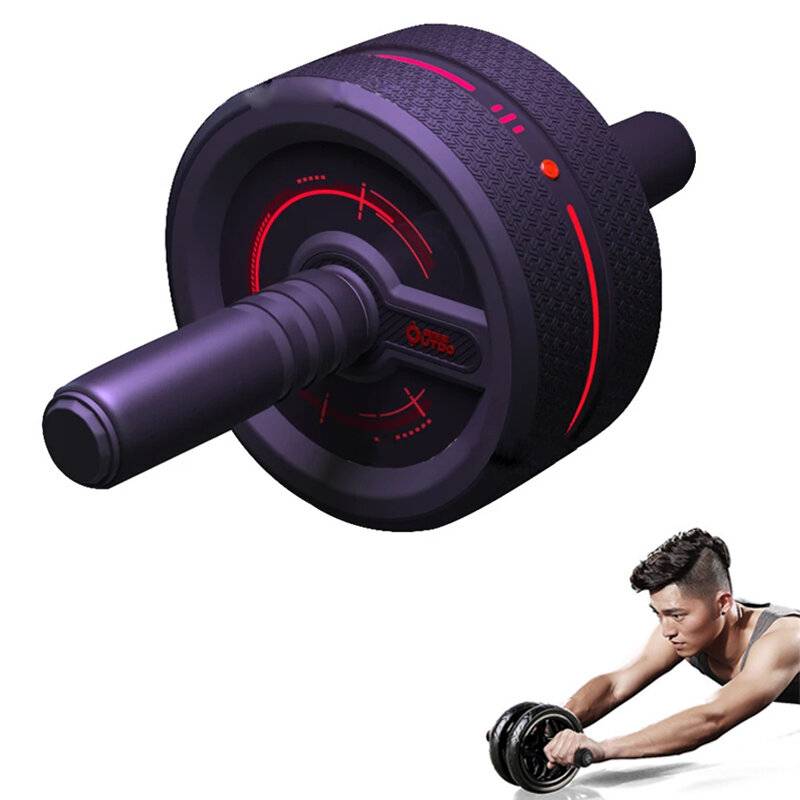 Ab Roller Abdominal Muscle Trainer Tyst Magehållande Träningsrulle för Formande av Magmuskler Core Träning Hemgym Fitnes