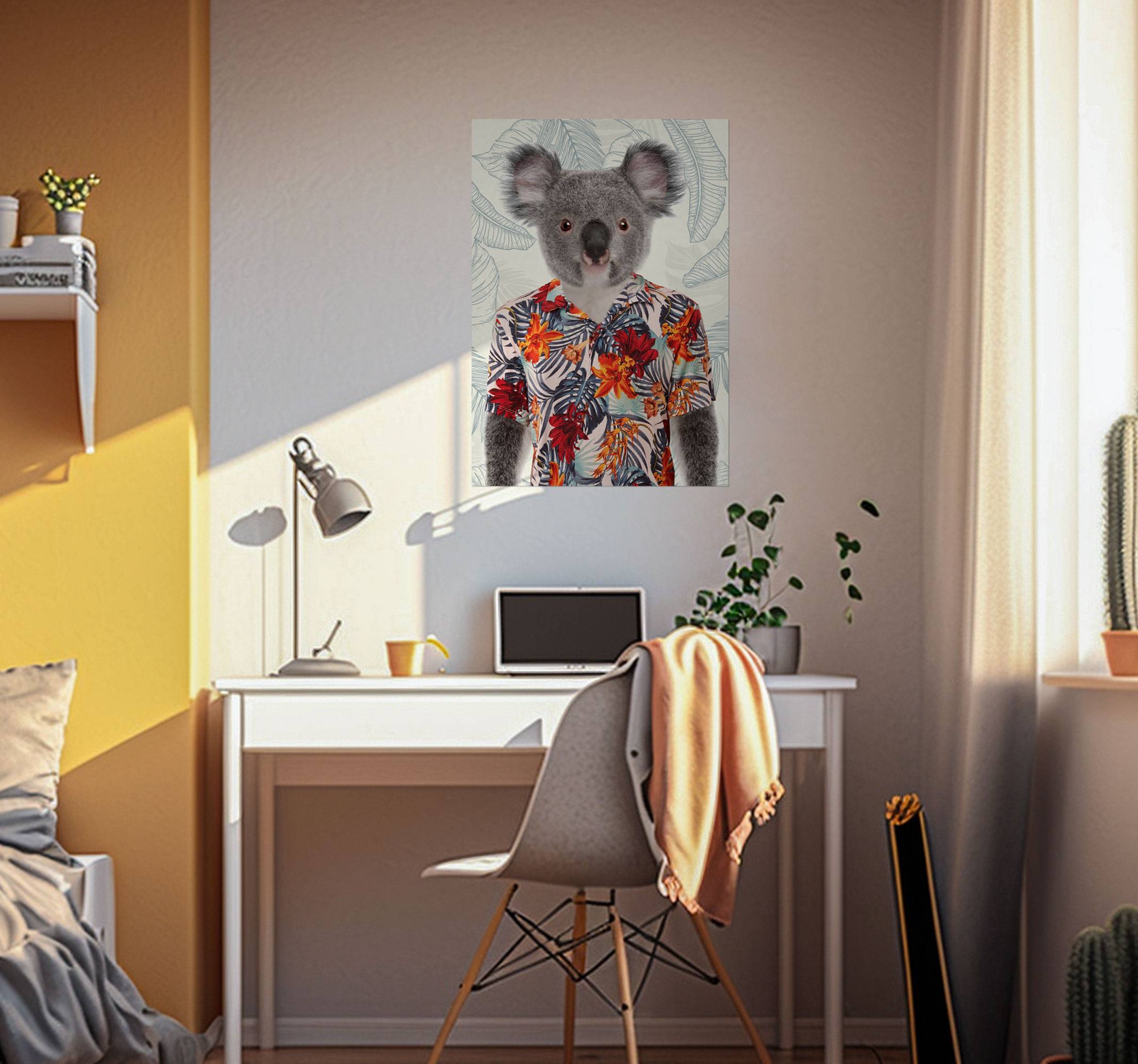 Elegant koala poster ungfödd