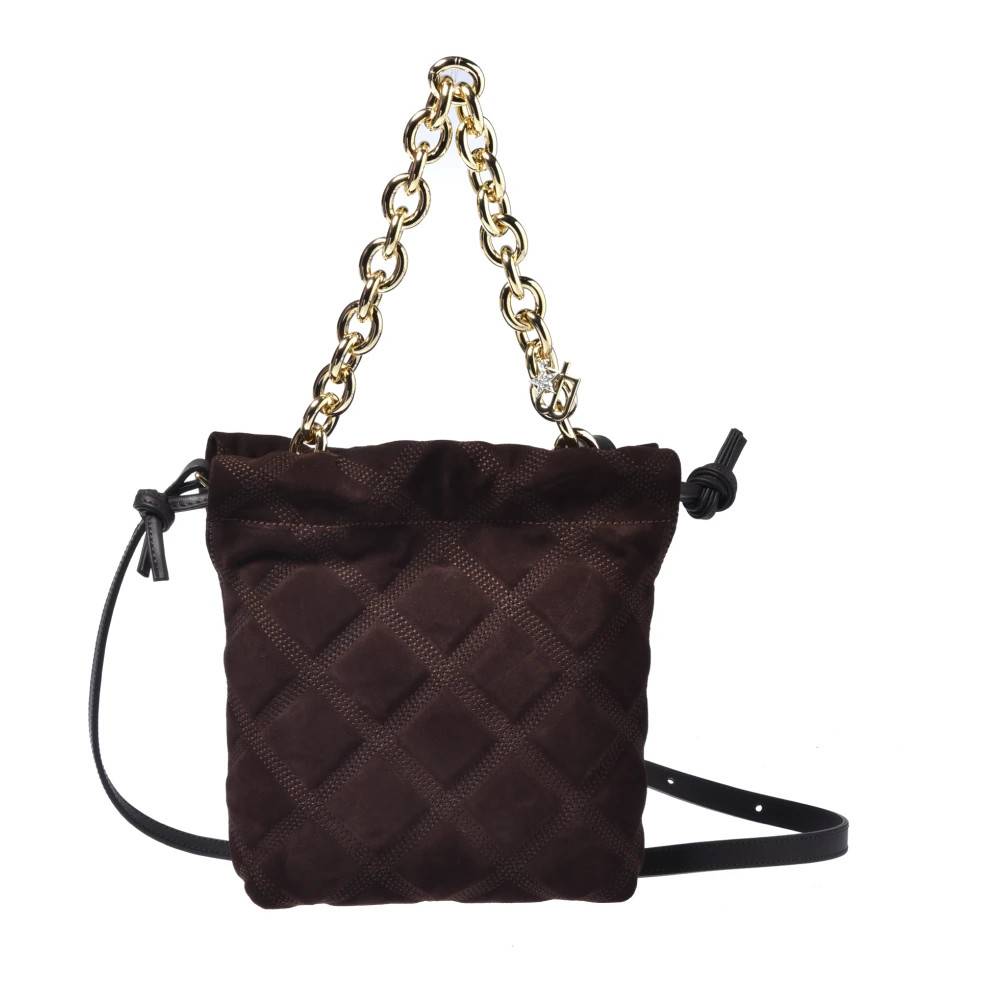 Baldinini Trend Quiltet Ruskind Håndtaske - Tasker - Dame - Brun - ONE SIZE - Uld