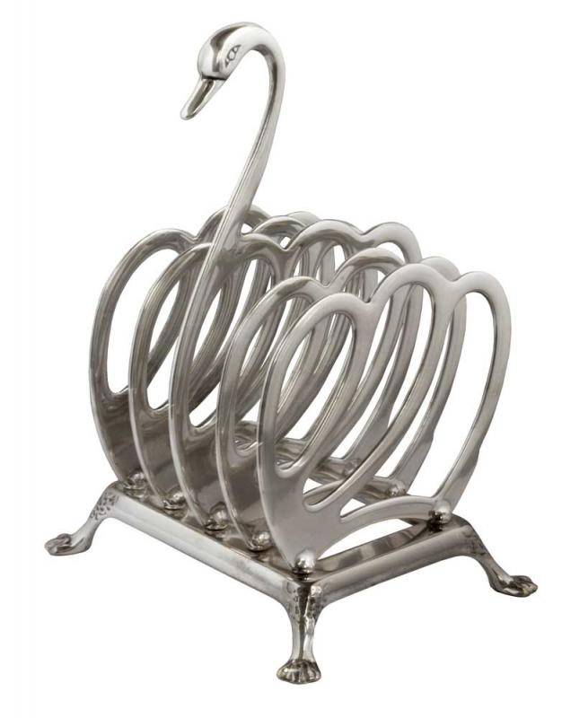 Toast- & servettställ silver - Svan