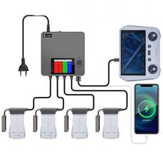 YX 6-i-1 Multi Charging Hub Intelligent Digital Display-batteri Fjärrkontrollsladdare för DJI MINI 3 PRO RC Drone Quadco