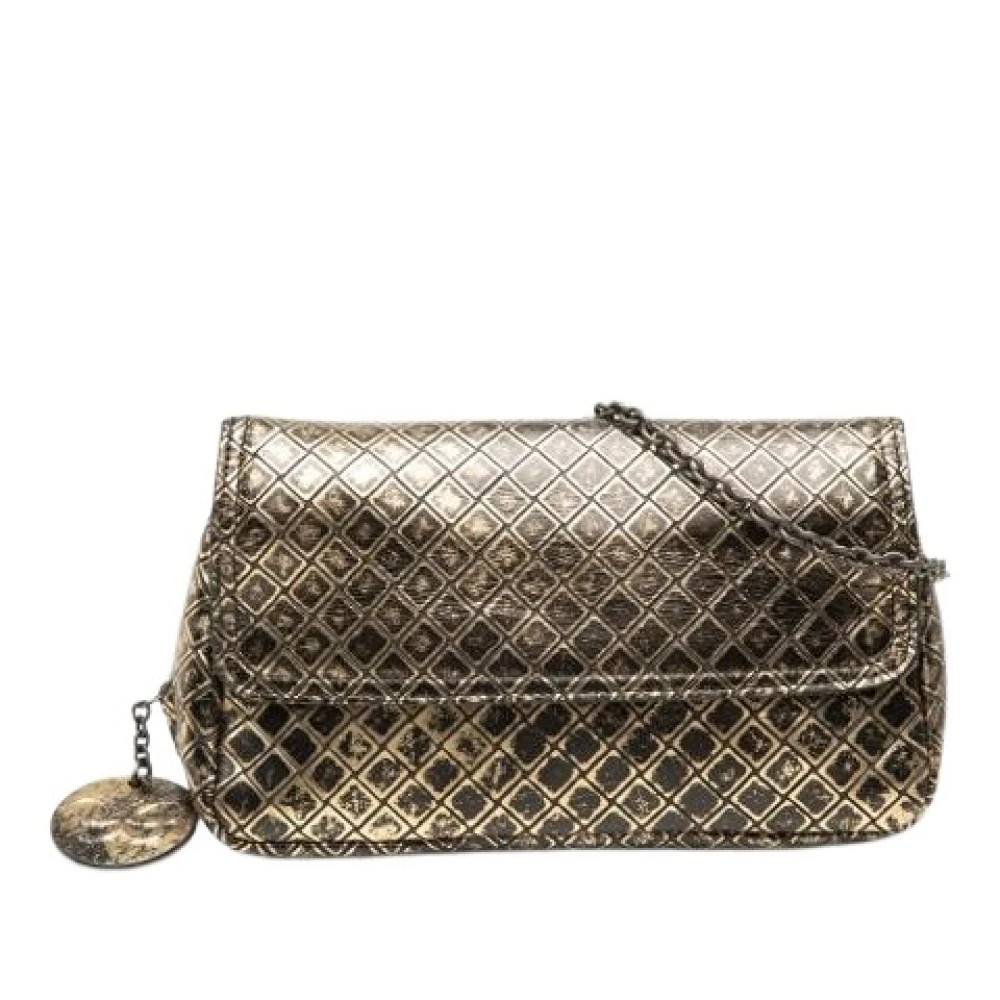 Bottega Veneta Vintage Pre-owned Flap Crossbody Bag - Vintage - Dame - Gul - ONE SIZE - Uld