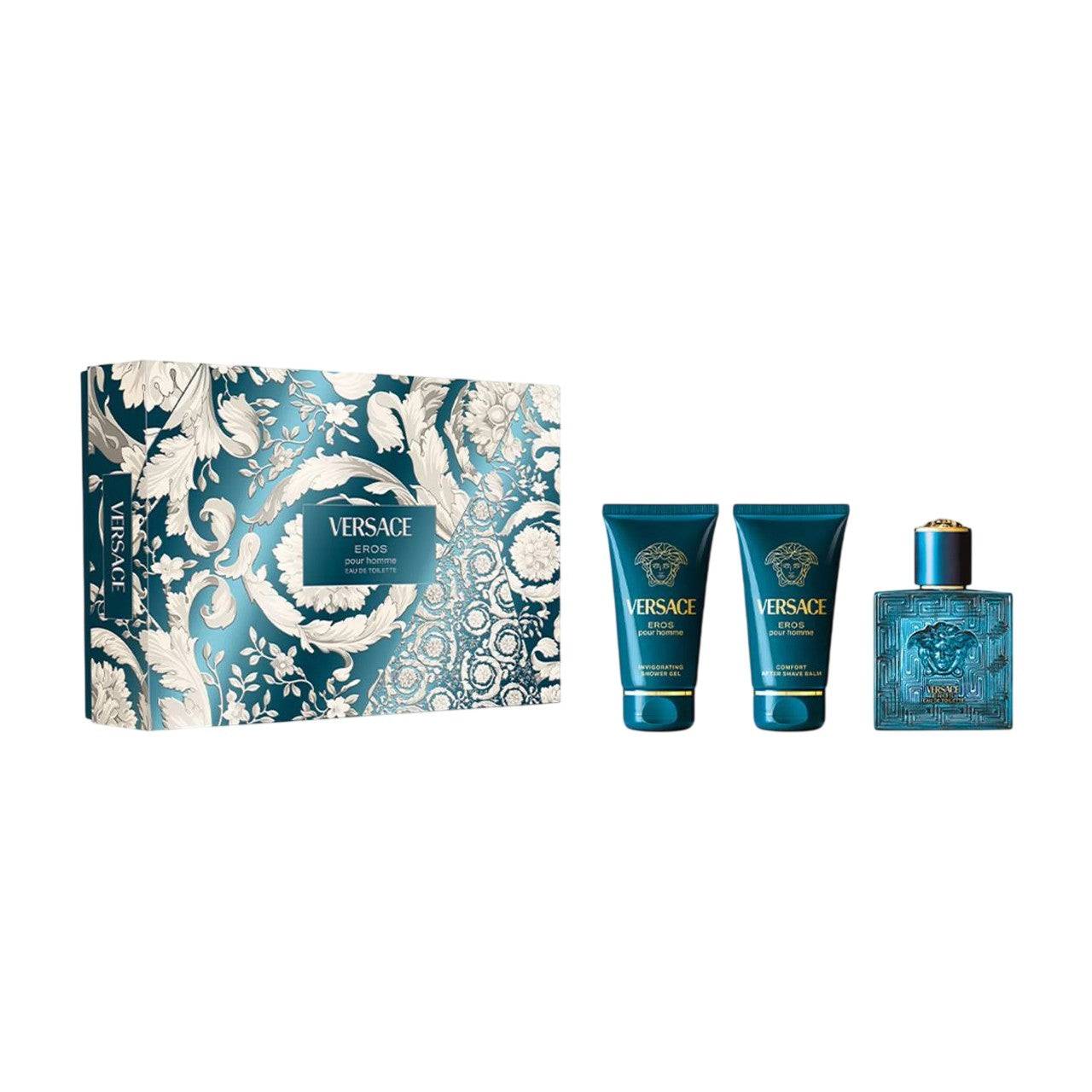 Versace Eros Uomo Set 50 ml + Gel Doccia 50 ml + Balsamo Dopobarba 50 ml — Set profumo