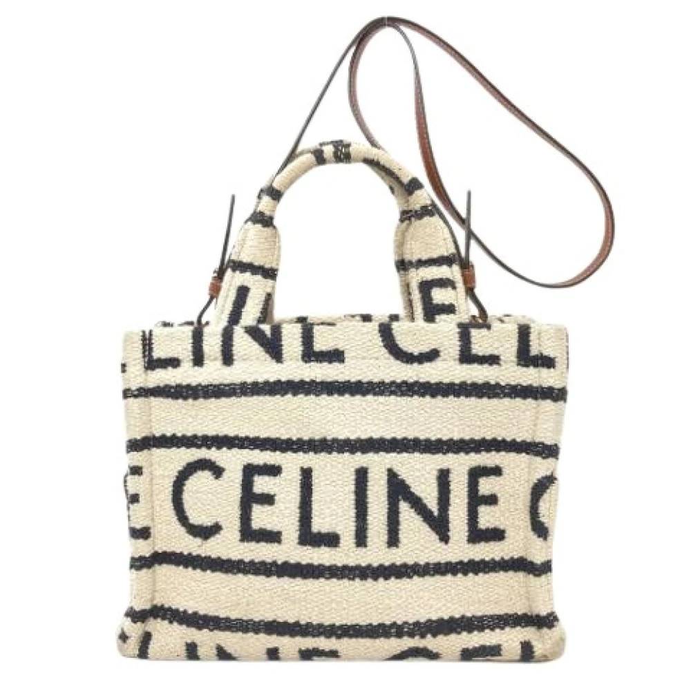 Celine Vintage Pre-owned Cabas Håndtaske - Vintage - Dame - Beige - ONE SIZE - Uld