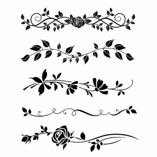 Schablon Stamperia - Bordure Rose - 20x25 cm
