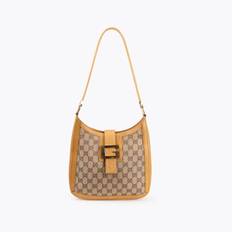 GUCCI GG Canvas Jackie Hobo Bag - Brown
