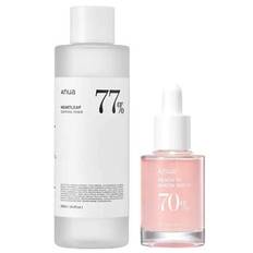 Anua Heartleaf 77% Soothing Toner & Peach 70% Niacinamide Serum 250 ml + 30 ml