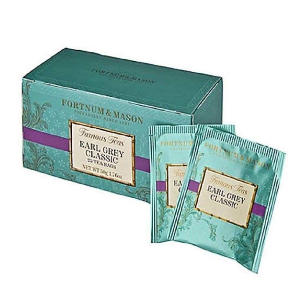 Fortnum Mason Earl Grey Classic Te påsar 25 stycken individuellt inslagna
