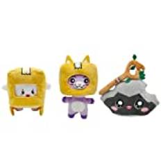 3 Pcs Boxy and Foxy and Rocky Plush Toy, Removable Figure Toys Anime Soft Stuffed Doll for Kids and Fans (Boxy+Foxy+Rocky)