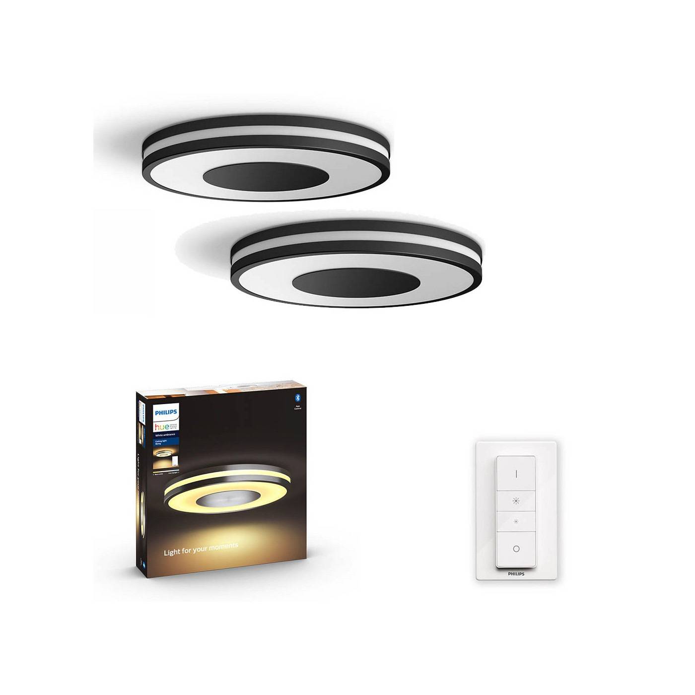 Philips Hue - 2x Being Loftslampe - White Ambiance - Bluetooth - Bundt - Fri fragt og klar til levering - Prismatch