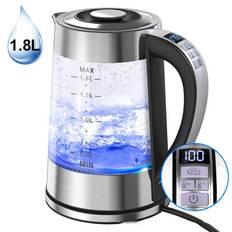 Health Kettle Electric Kettle 1.8l Glass Teapot Smart Kettle Water Kettle 1800w 220v Thermos For Tea Pot Thermos With Heating EU