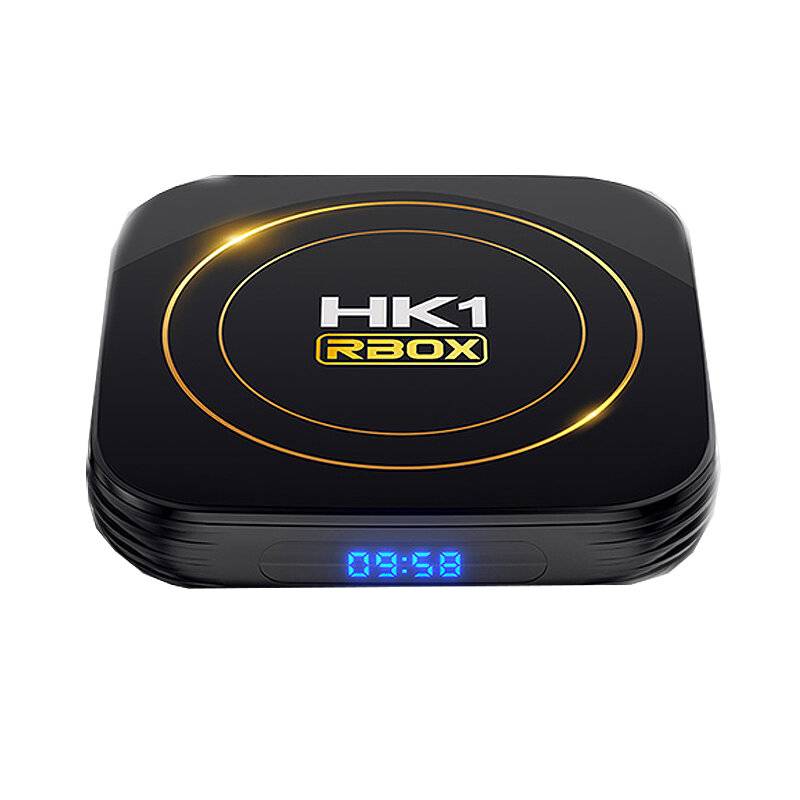 HK1 RBOX H8S 4+32G Smart TV Box Android 12.0 2.4G/5G Dual Band WiFi bluetooth-kompatibel 4.0 Stöd för 8K HDR10+ Media Pl