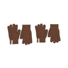 Kuling Magic 2-pack Fingervantar I Ull Brun 8-10 Y Wool Brun  8-10 år  Unisex