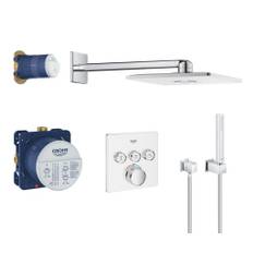 Grohe Grohtherm SmartControl Cube 310 brusesæt, hvid glas