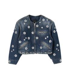 Marc Jacobs, Jacka, Dam, S, Bomull, Paljett Daisy Cropped Jacka - blue (S)