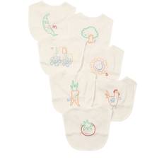 Set Of 7 Printed Cotton Bibs