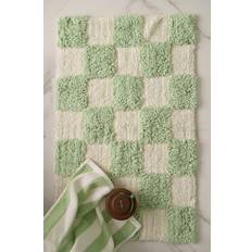 Ellos Home - Bademåtte Saga Check - Grøn - 100X150