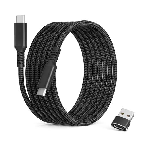 Basesailor USB C till USB C 60W Kabel 4.5 M med USB A Adapter,PD Snabbladdning för MacBook/Air 4/5,iPad 10/Pro 12.9/Mini 6,Galaxy S22/S23/S24 Note 20 FE Plus Ultra,Tab S8/A90